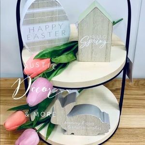 🐣Wood Easter Signs Egg Bunny Rabbit Spring